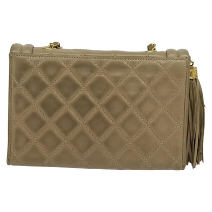 Chanel Single flap, Beige, Leather, shoulder