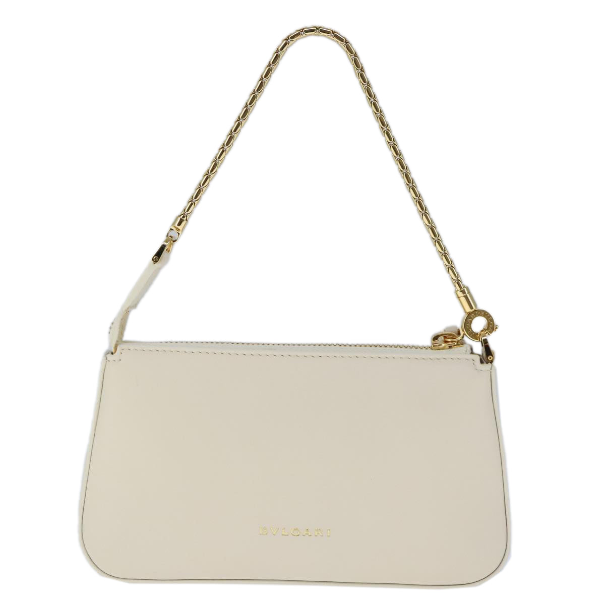 Bulgari Serpenti, White, Leather, handbag