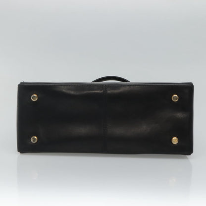 Salvatore Ferragamo Gancini, Black, Leather, handbag