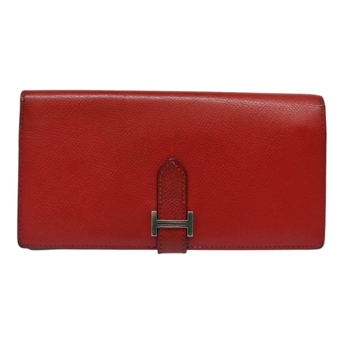 Hermès Béarn, Red, Leather, wallet