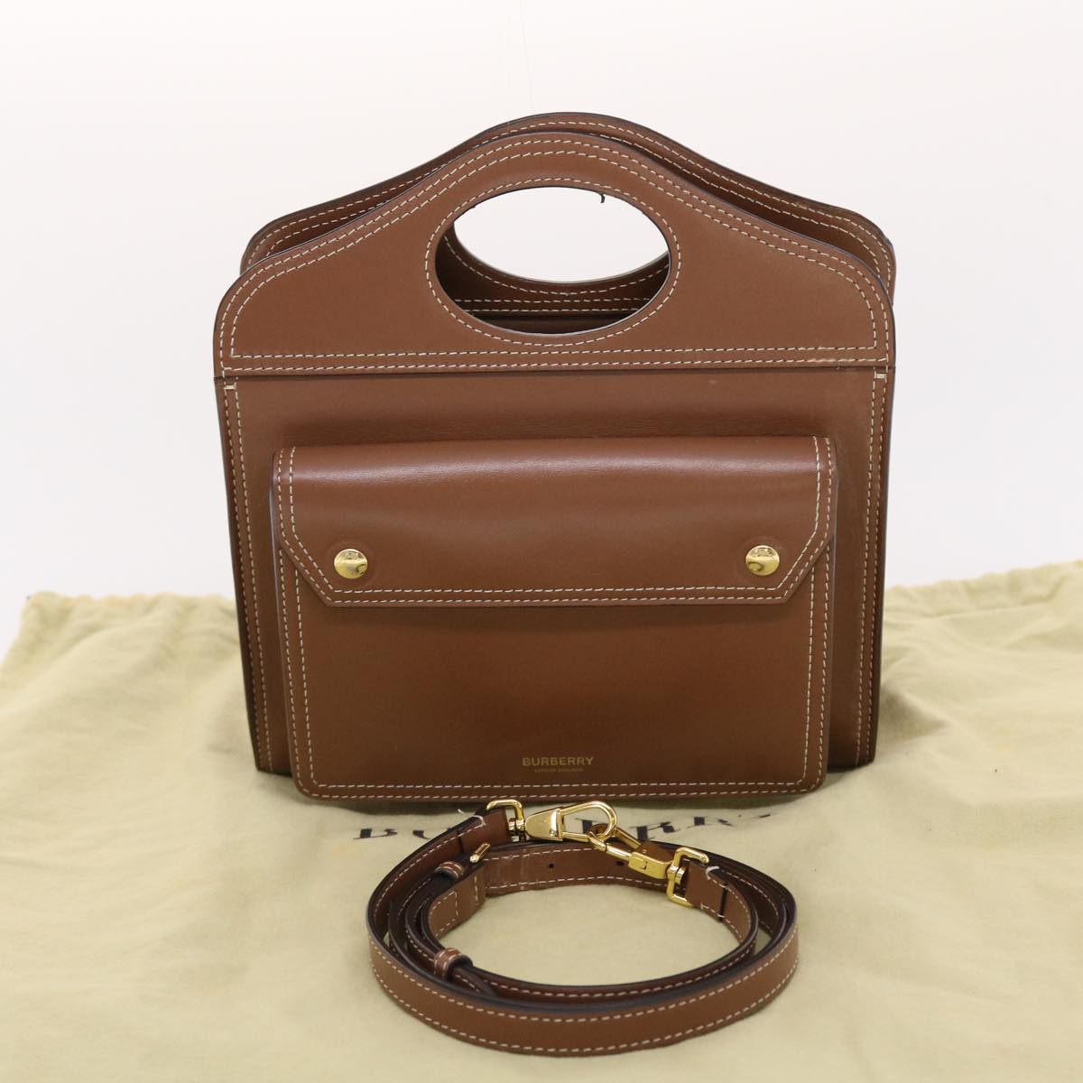 Burberry, Brown, Leather, handbag