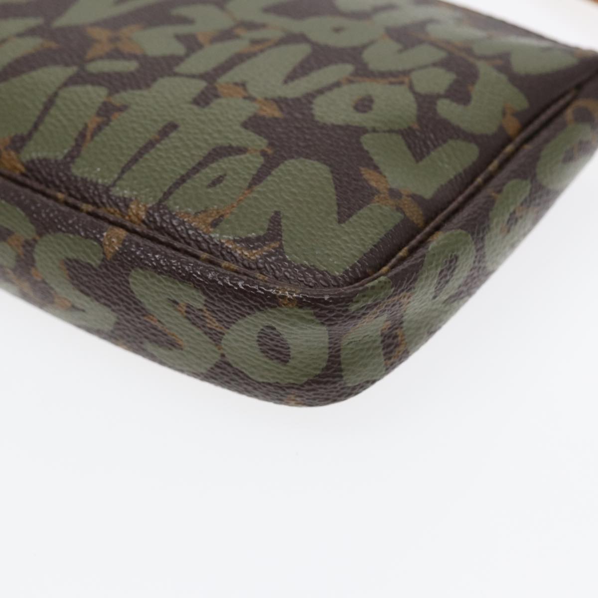 Louis Vuitton Pochette Accessoire, Brown, Canvas, clutch