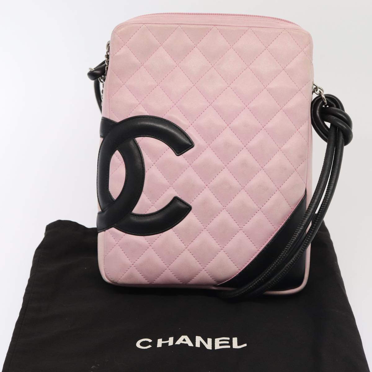 Chanel Cambon, Pink, Leather, shoulder