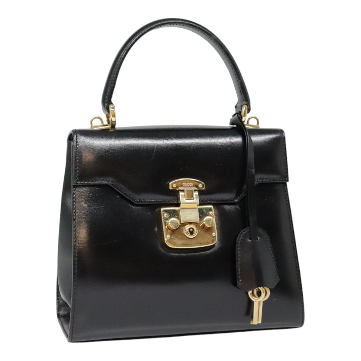 Gucci Lady Lock, Black, Leather, handbag