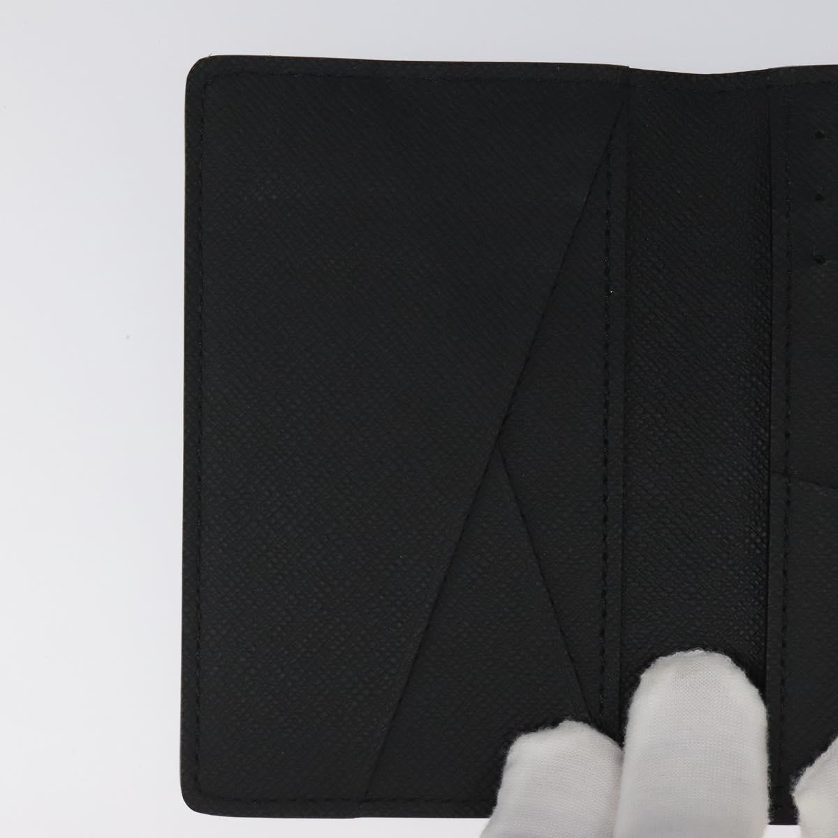 Louis Vuitton Pocket Organizer, Black, Canvas, wallet