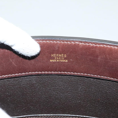 Hermès, Brown, Leather, shoulder