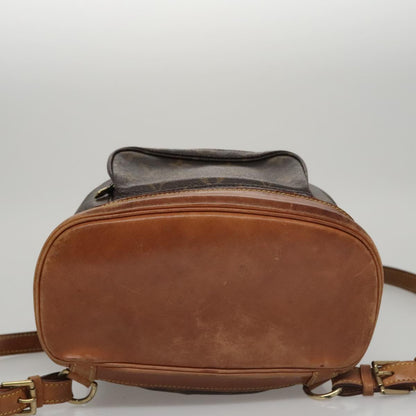 Louis Vuitton Montsouris MM, Brown, Canvas, backpack