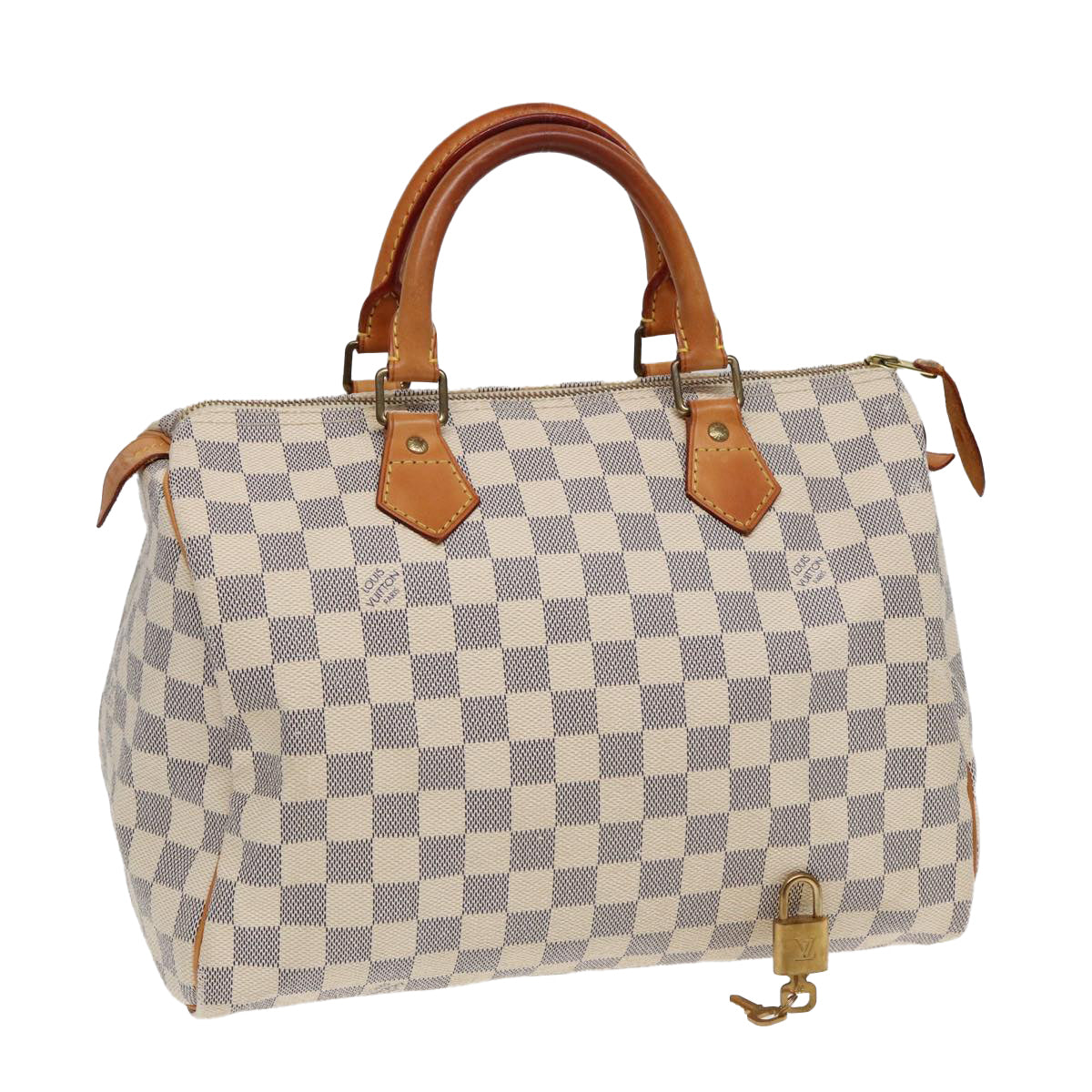 Louis Vuitton Speedy 30, White, Canvas, handbag