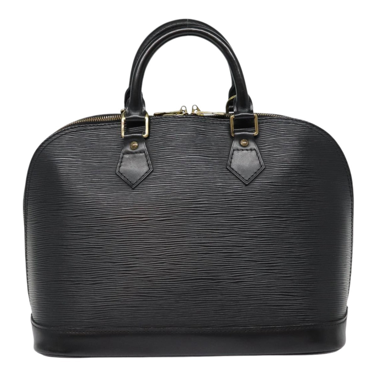 Louis Vuitton Alma, Black, Leather, handbag