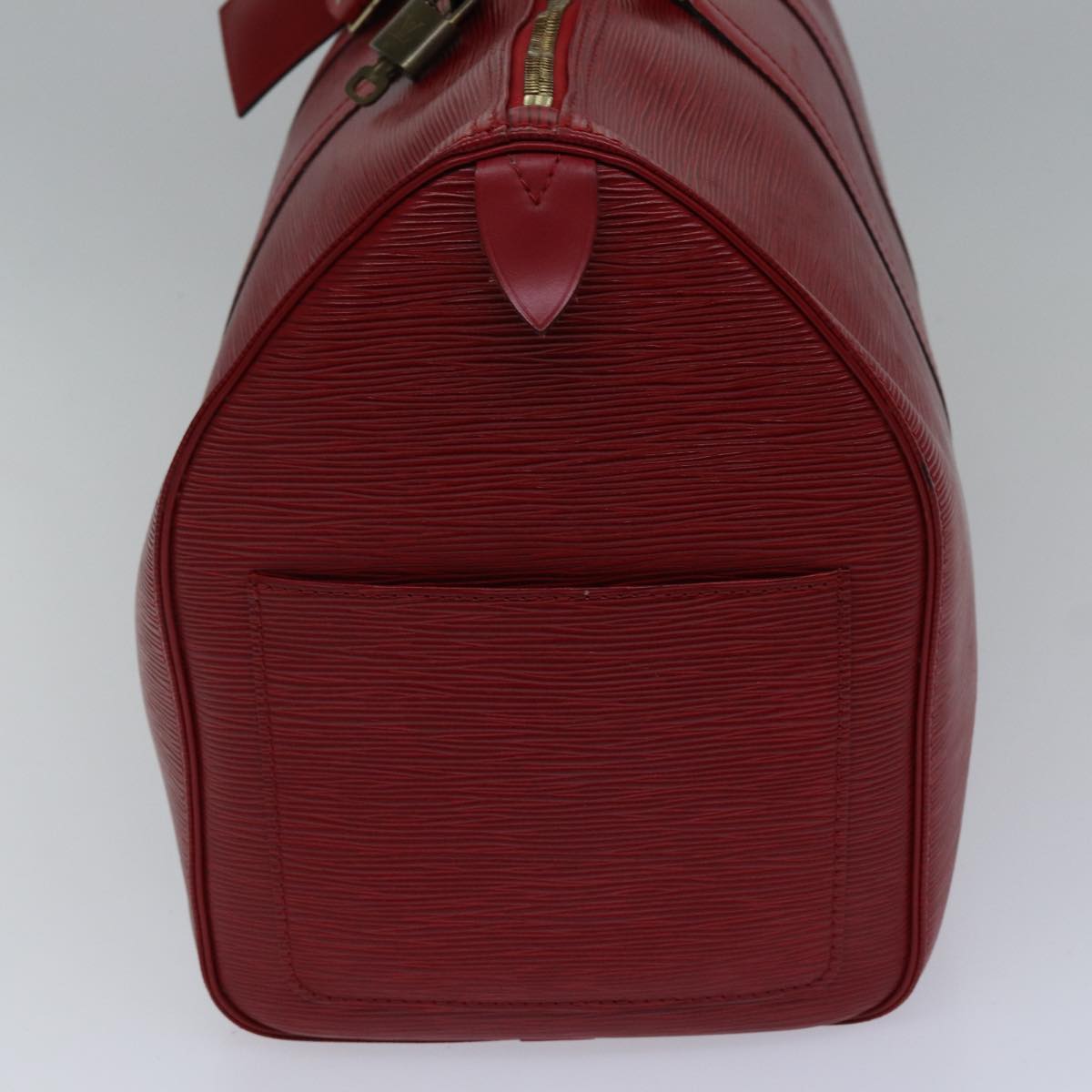 Louis Vuitton Keepall 45, Red, Leather, travel