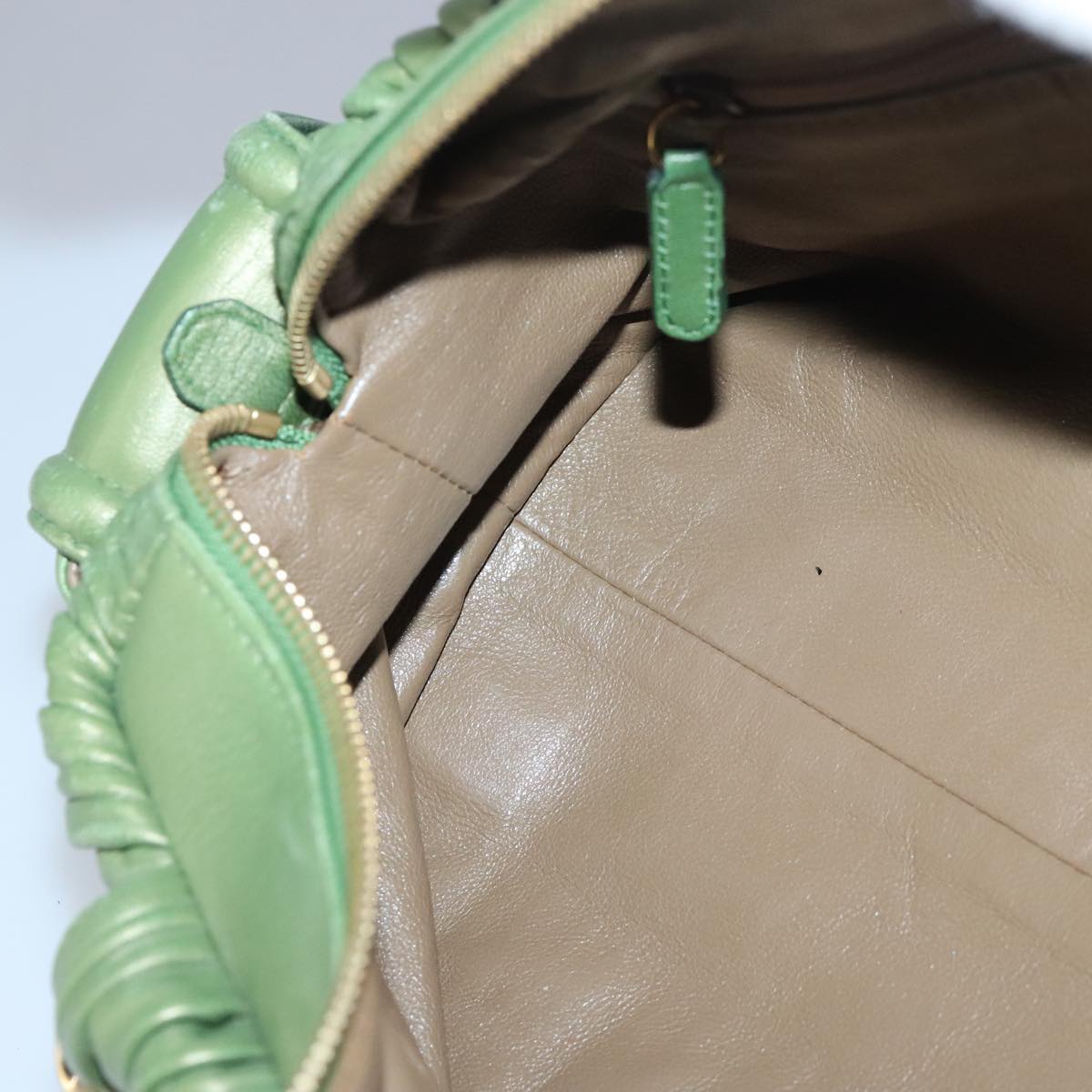 Bulgari, Green, Leather, handbag