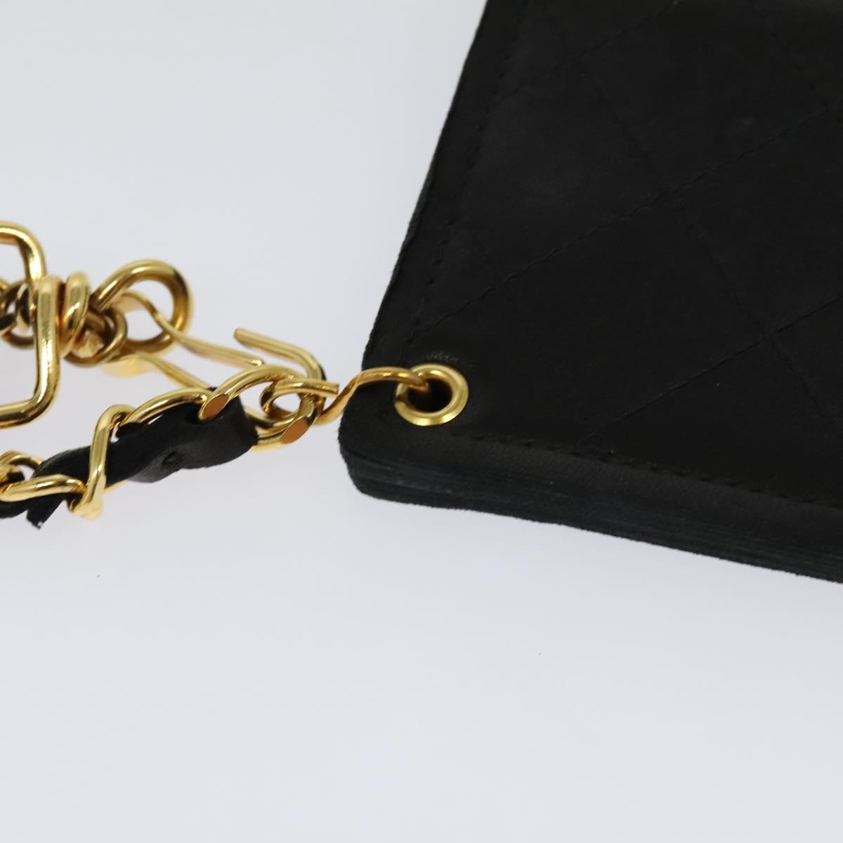 Chanel Wallet On Chain, Black, Leather, wallet