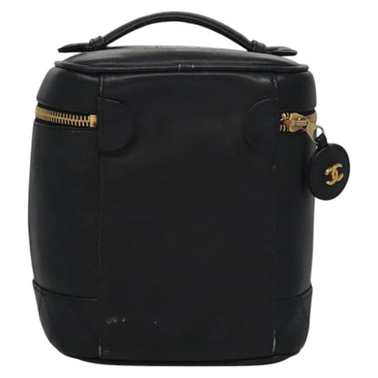 Chanel Vanity, Black, Leather, clutch