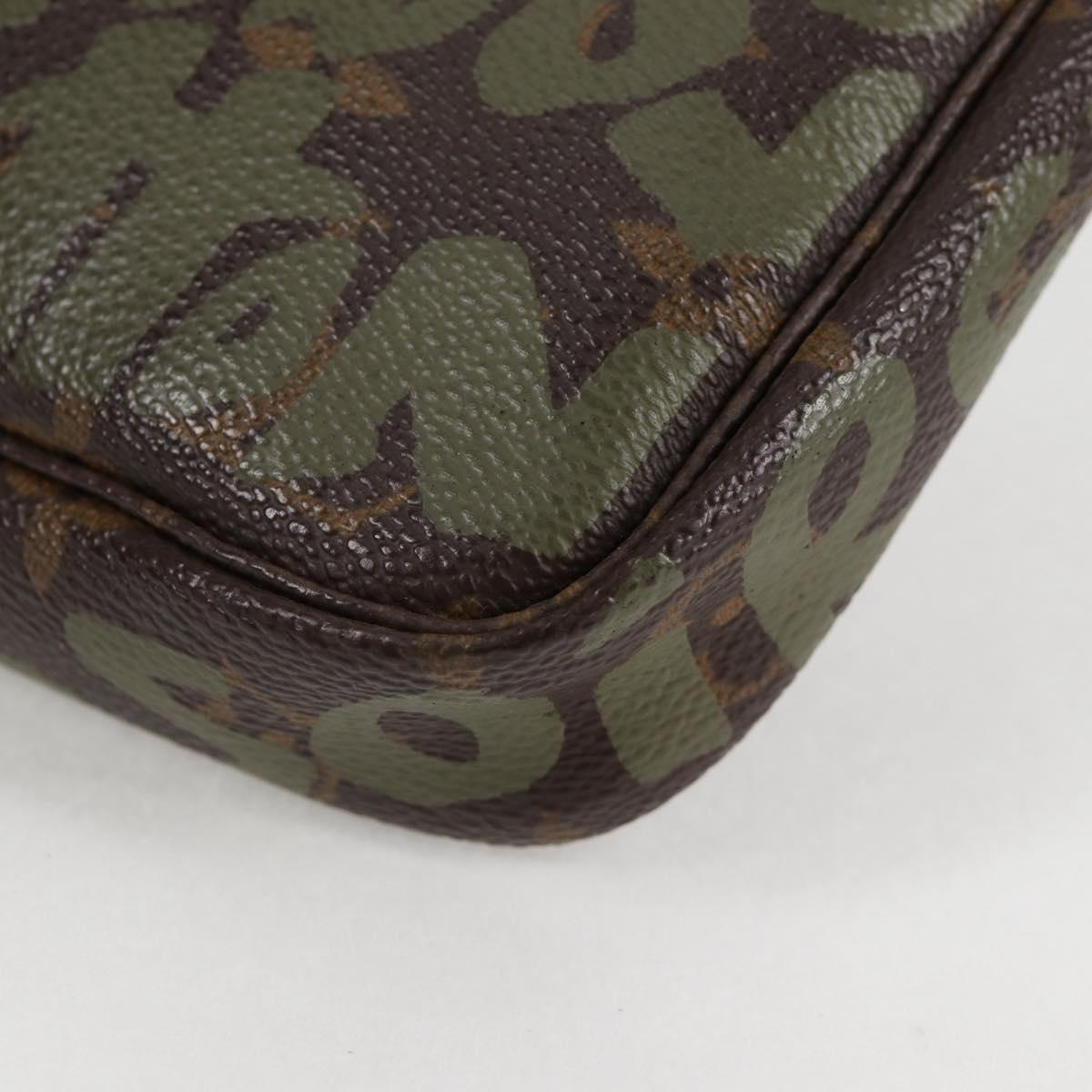 Louis Vuitton Pochette Accessoire, Brown, Canvas, clutch