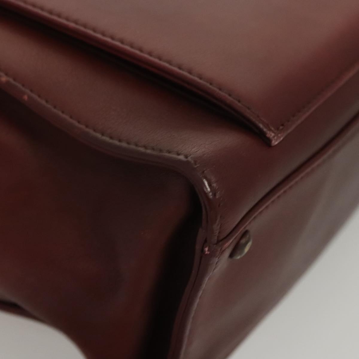 Chanel, Burgundy, Leather, handbag
