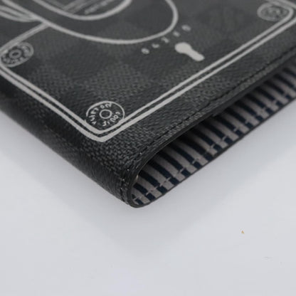 Louis Vuitton Agenda PM, Black, Canvas, wallet