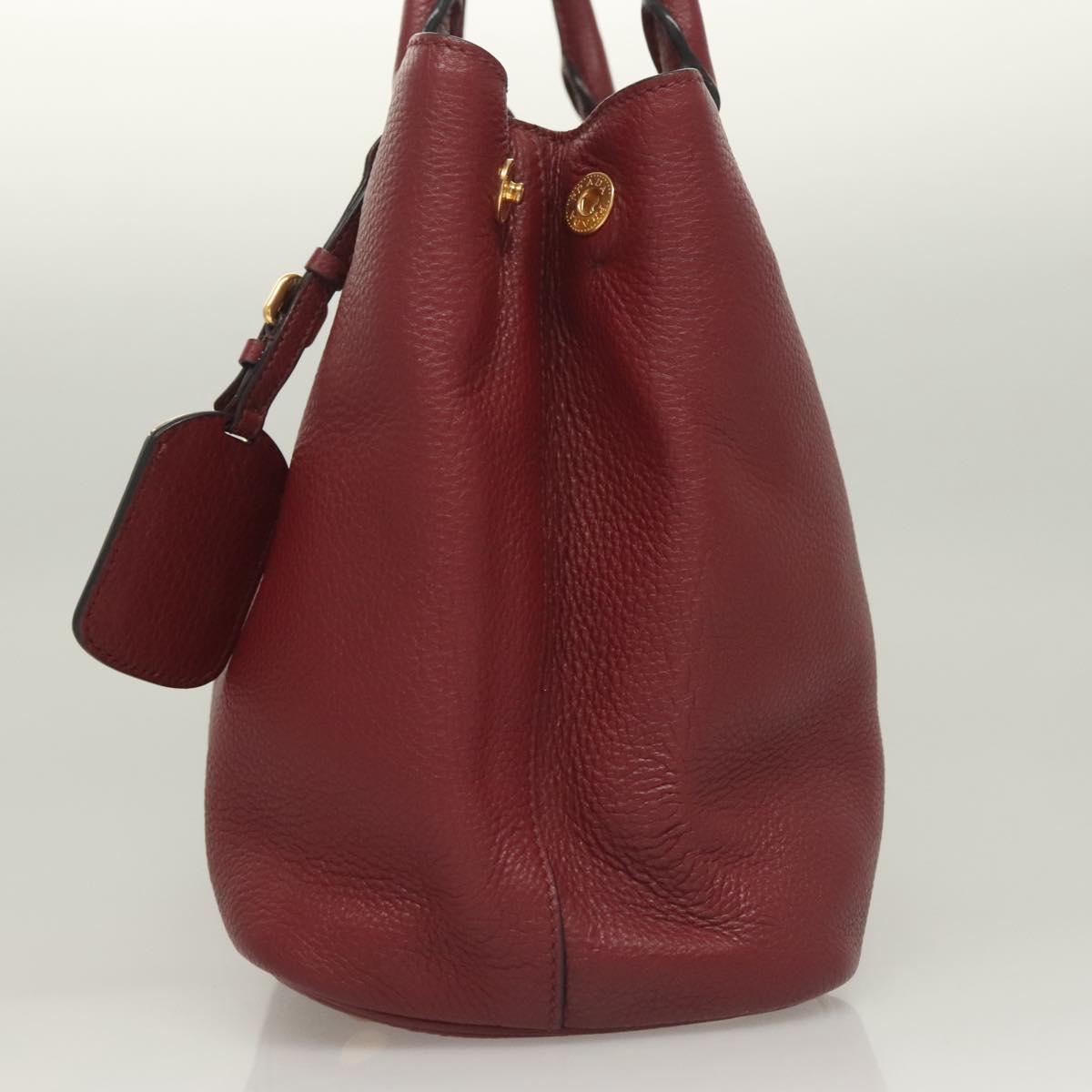 Prada Vitello, Burgundy, Leather, handbag
