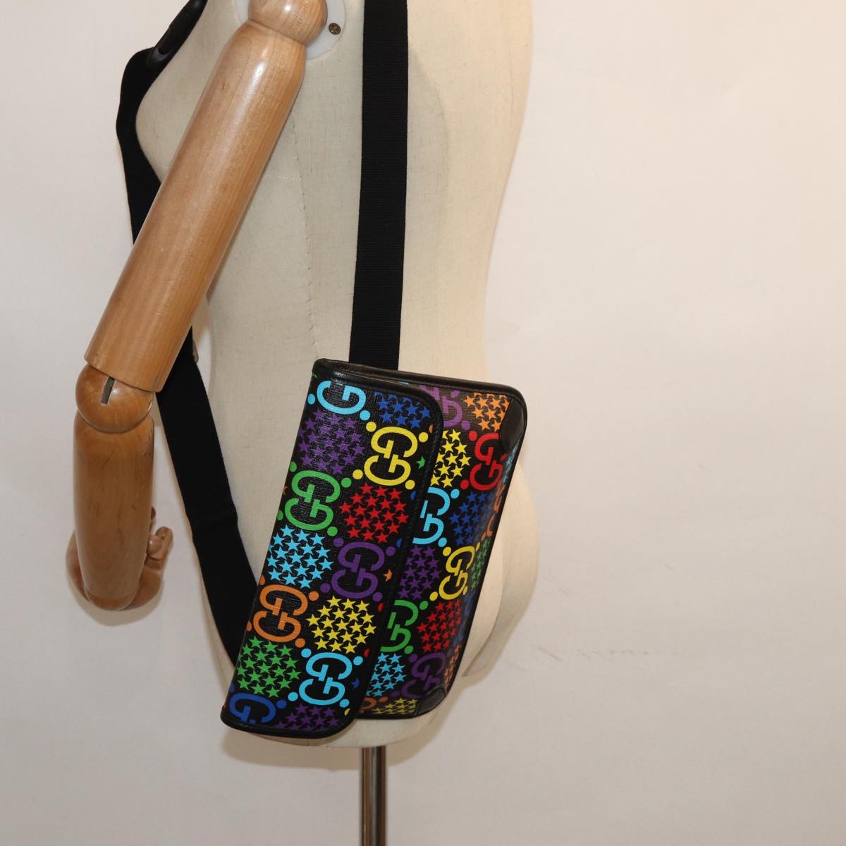 Gucci Psychedelic, Multicolour, Canvas, shoulder