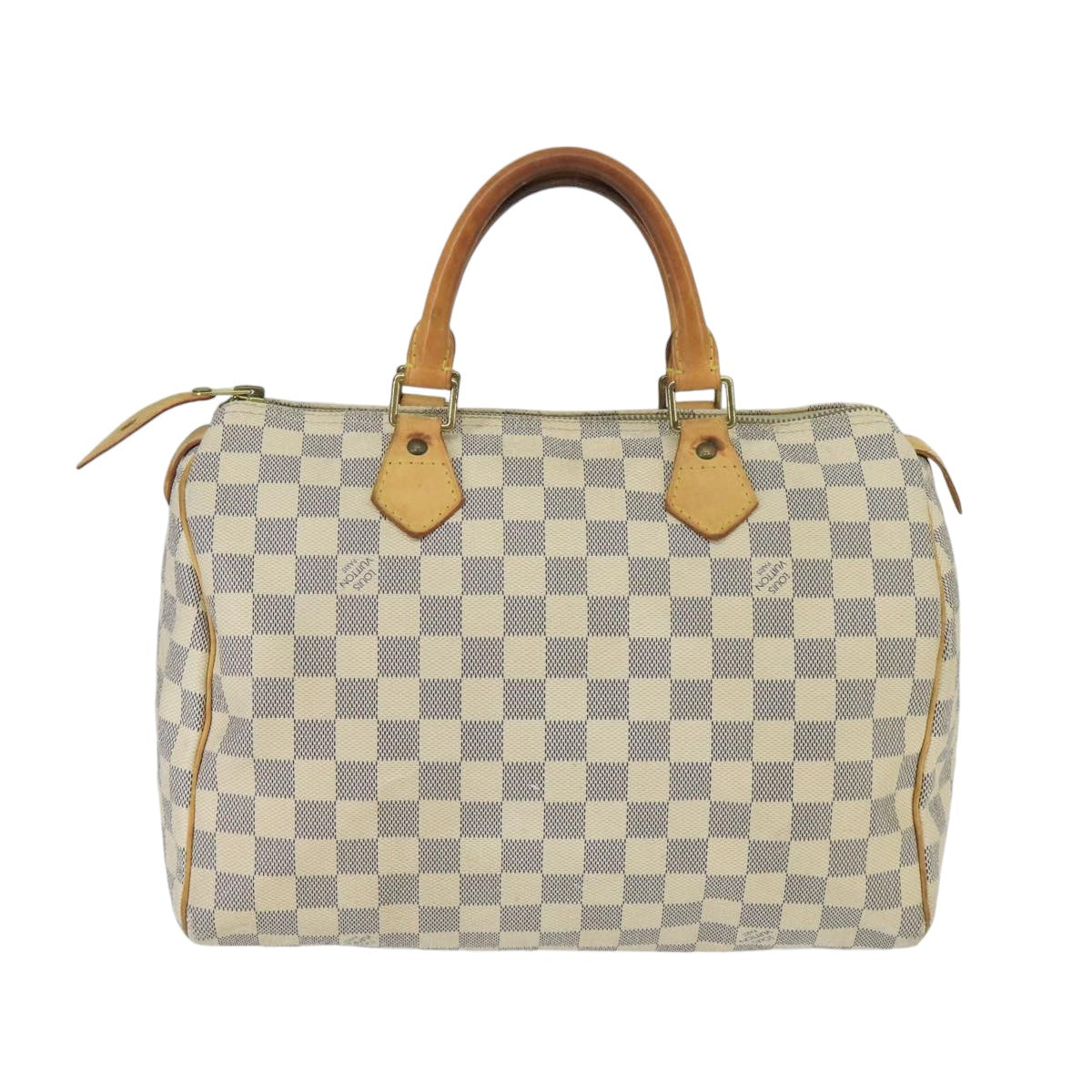 Louis Vuitton Speedy 30, White, Canvas, handbag