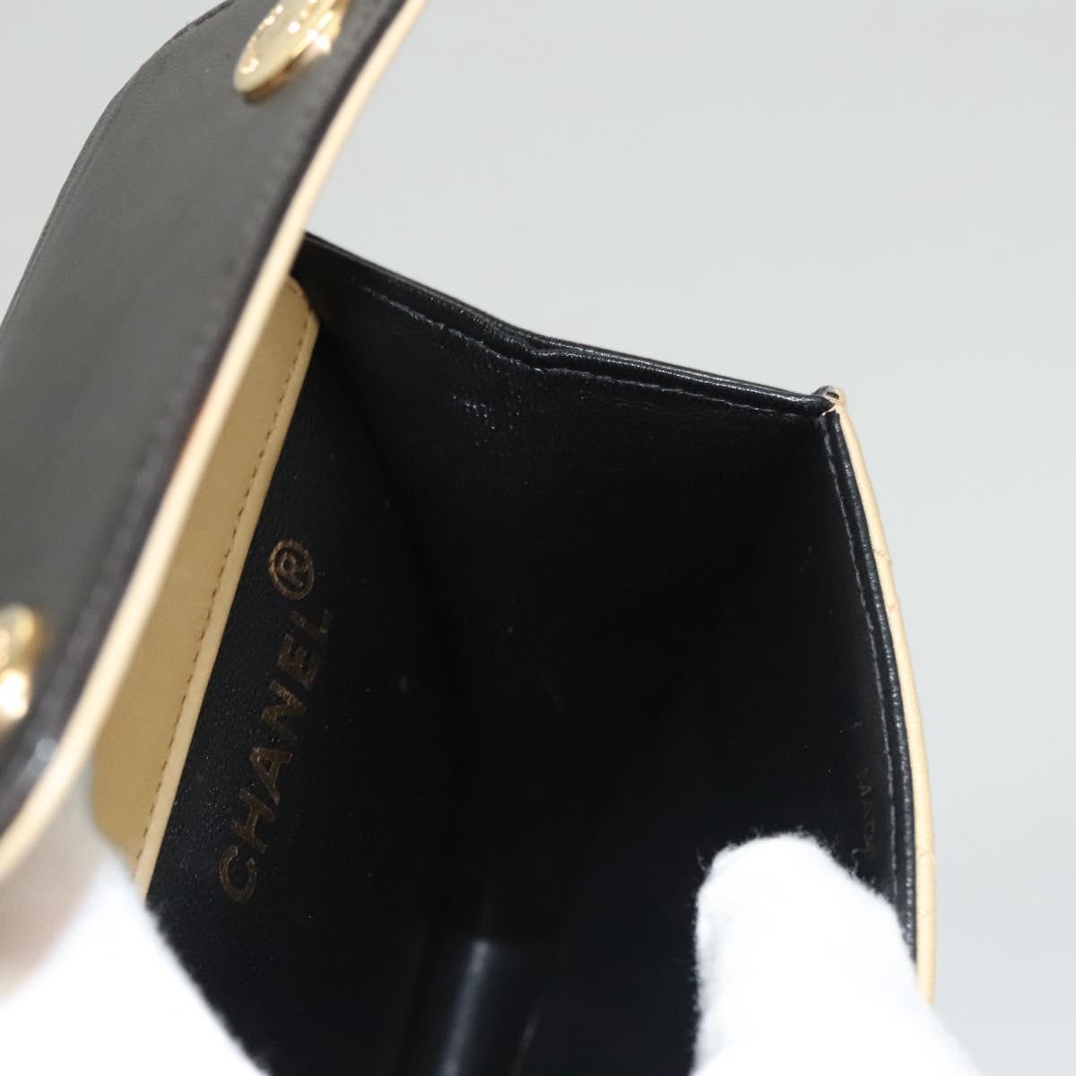 Chanel Phone case, Beige, Leather, clutch