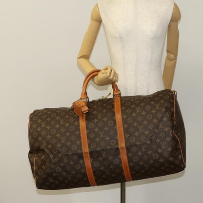 Louis Vuitton Keepall 60, Brown, Canvas, travel