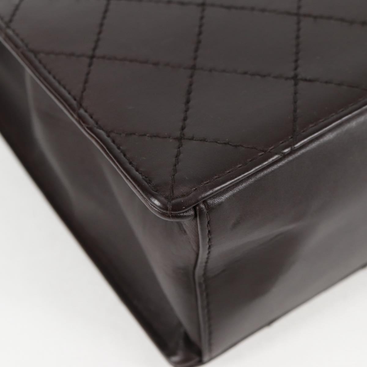 Chanel Coco Mark, Brown, Leather, handbag
