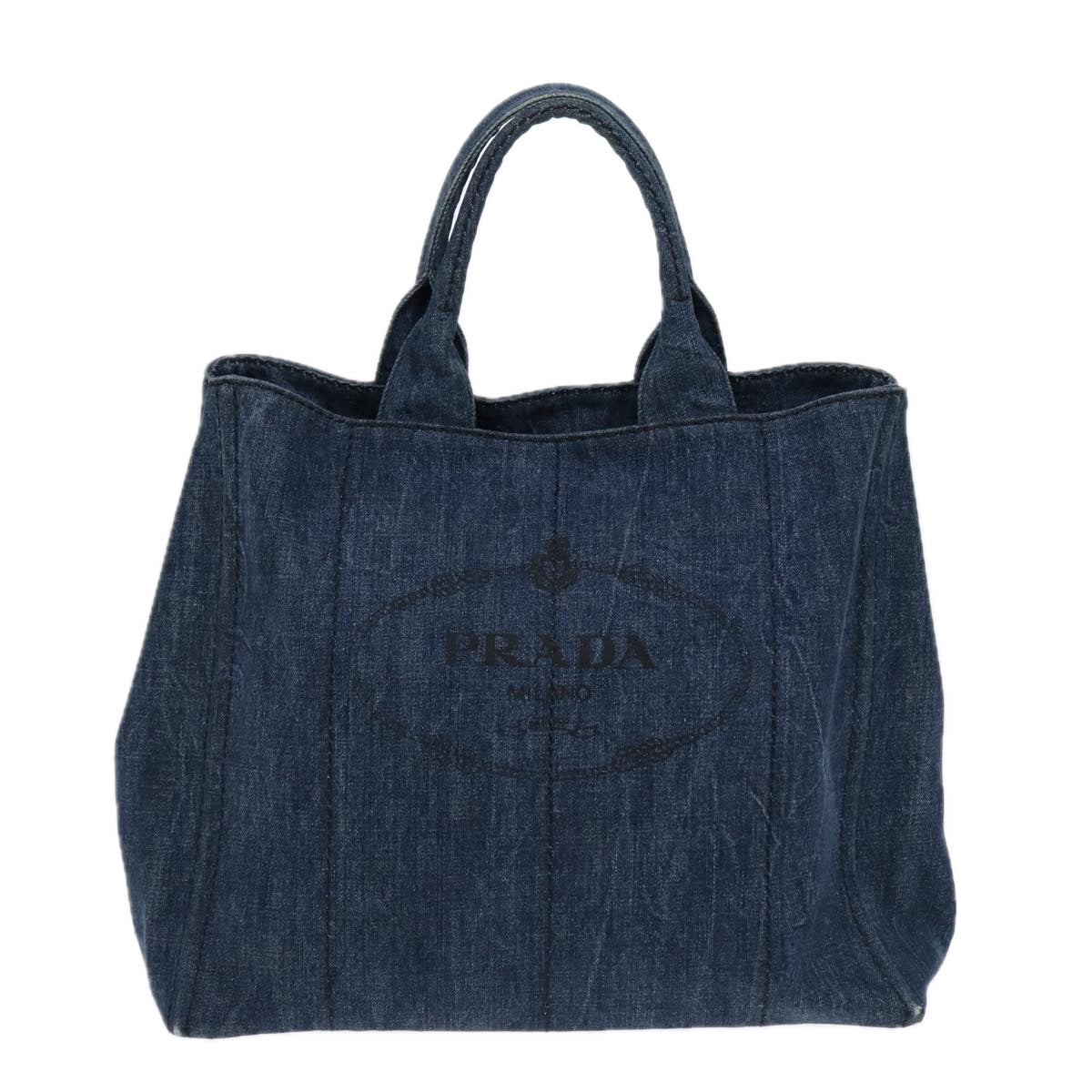 Prada Canapa, Blue, Denim - Jeans, tote