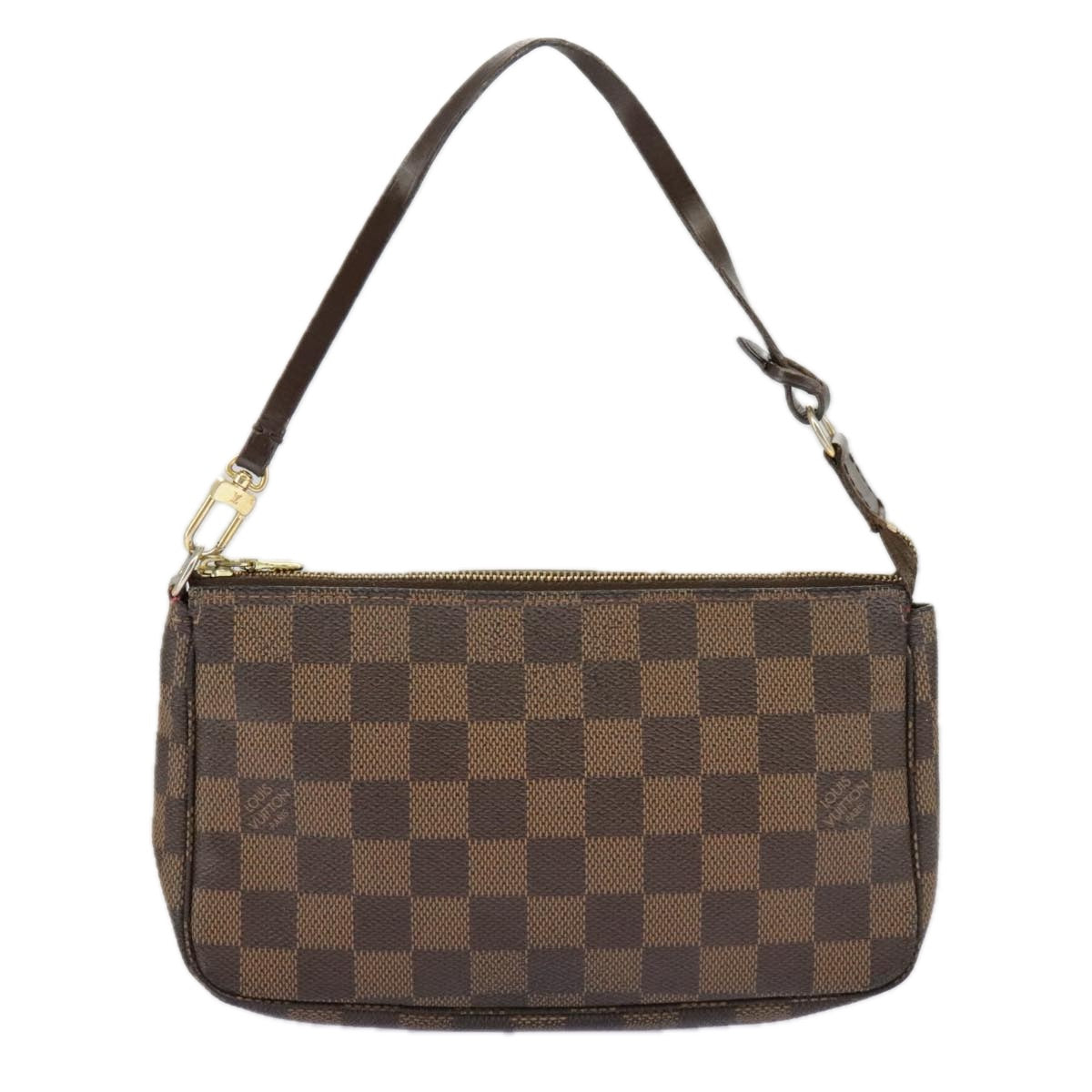 Louis Vuitton Pochette Accessoire, Brown, Canvas, clutch