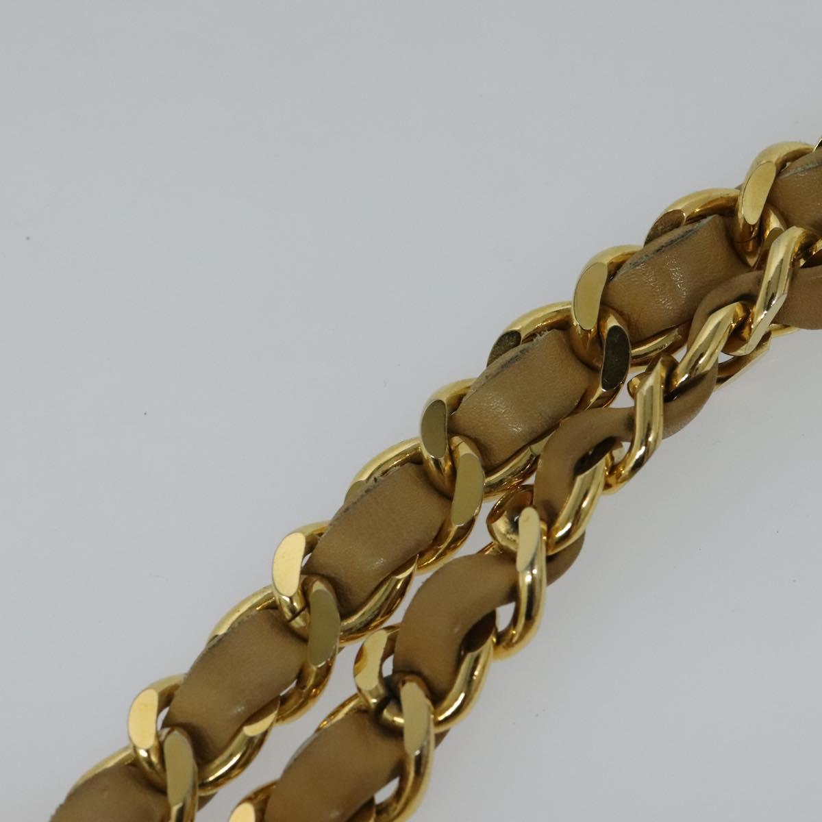 Chanel, Beige, Leather, shoulder