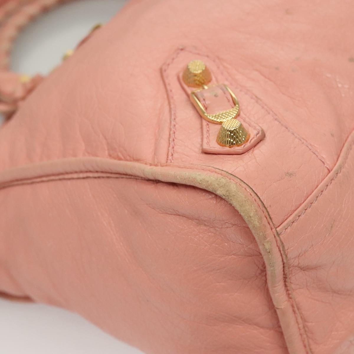 Balenciaga City, Pink, Leather, handbag