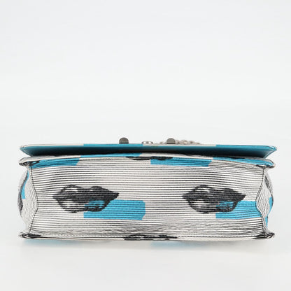 Prada Vitello, Silver, Leather, shoulder
