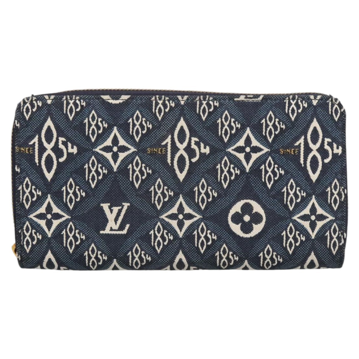 Louis Vuitton Portefeuille zippy, Blue, Canvas, wallet