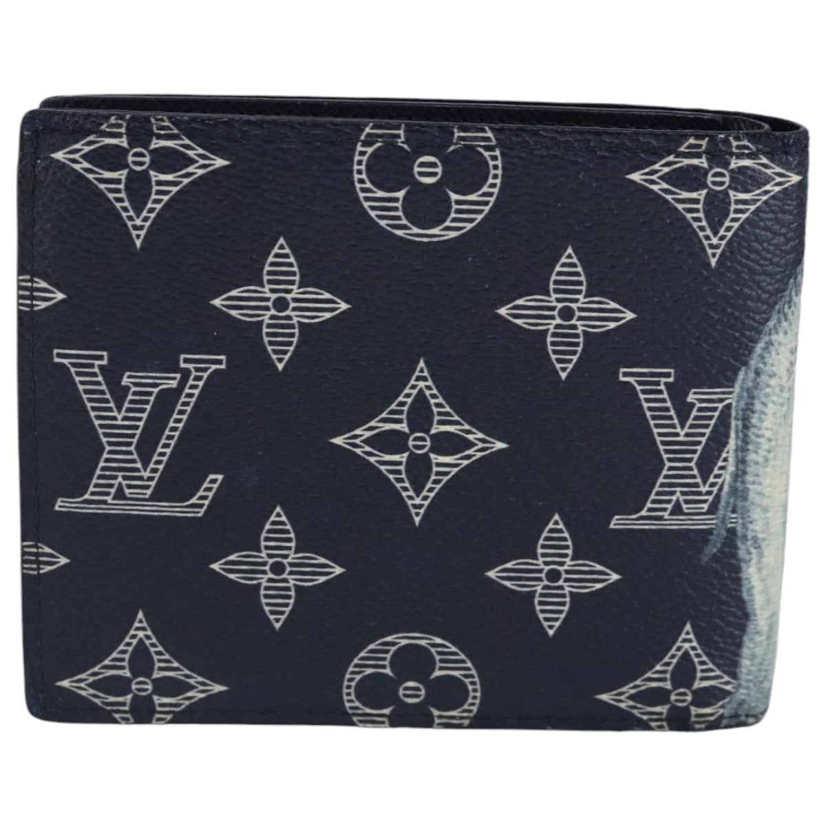 Louis Vuitton Marco, Navy, Canvas, wallet