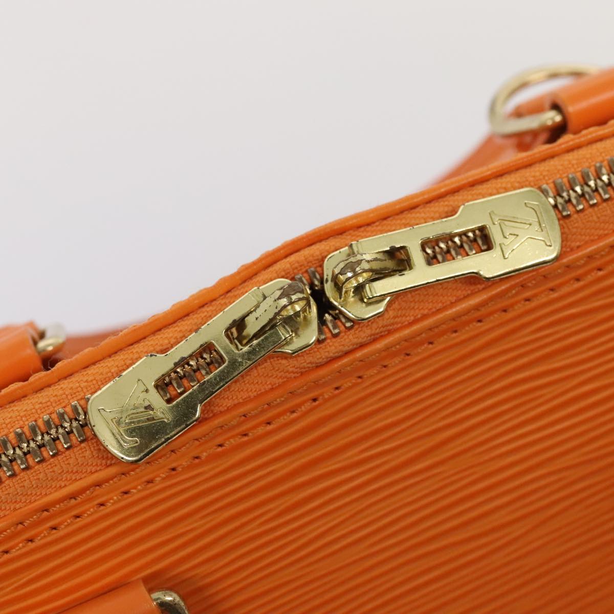 Louis Vuitton Alma, Orange, Leather, handbag