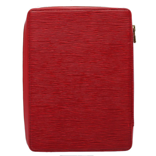 Louis Vuitton Agenda cover, Red, Leather, wallet