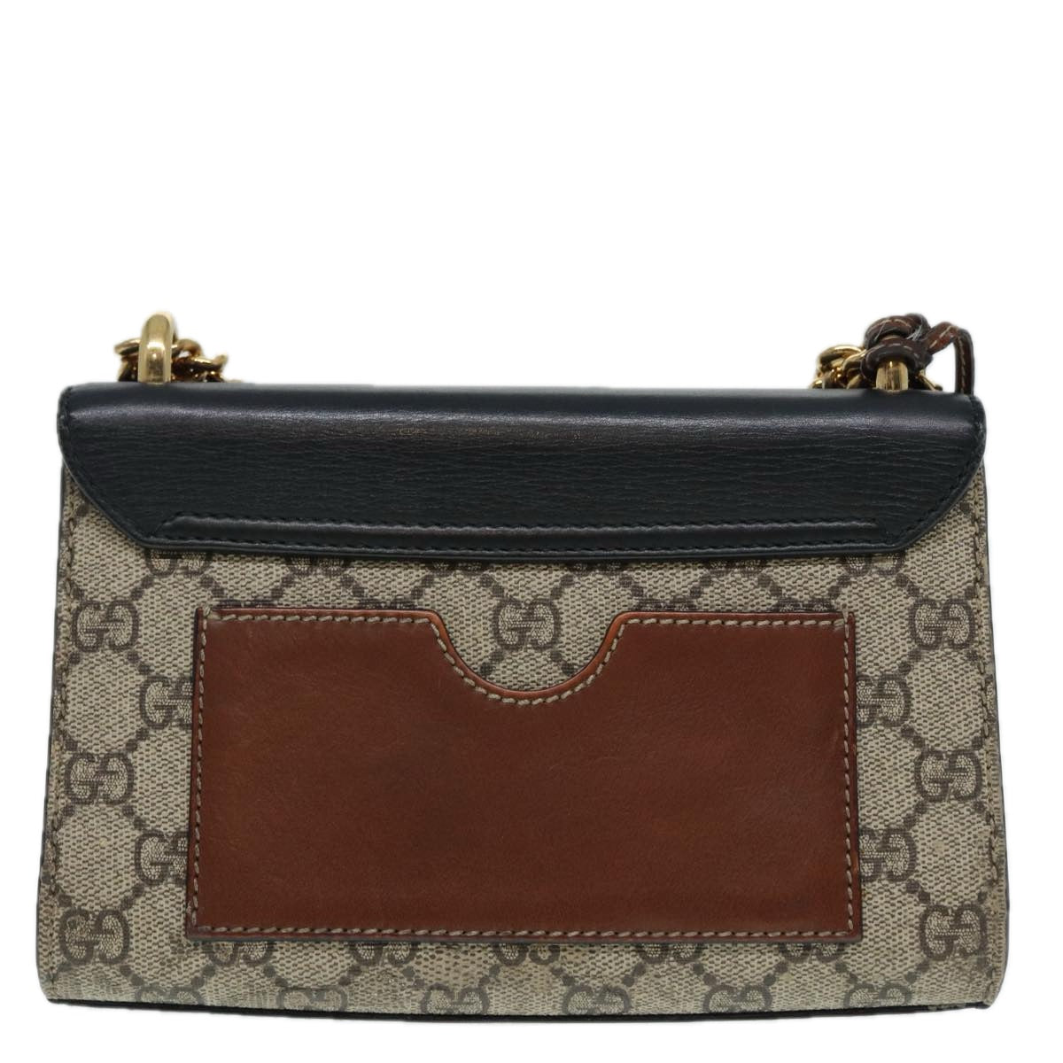 Gucci Padlock, Beige, Canvas, shoulder