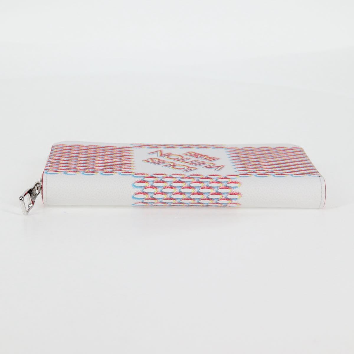 Louis Vuitton Zippy Wallet Vertical, White, Leather, wallet