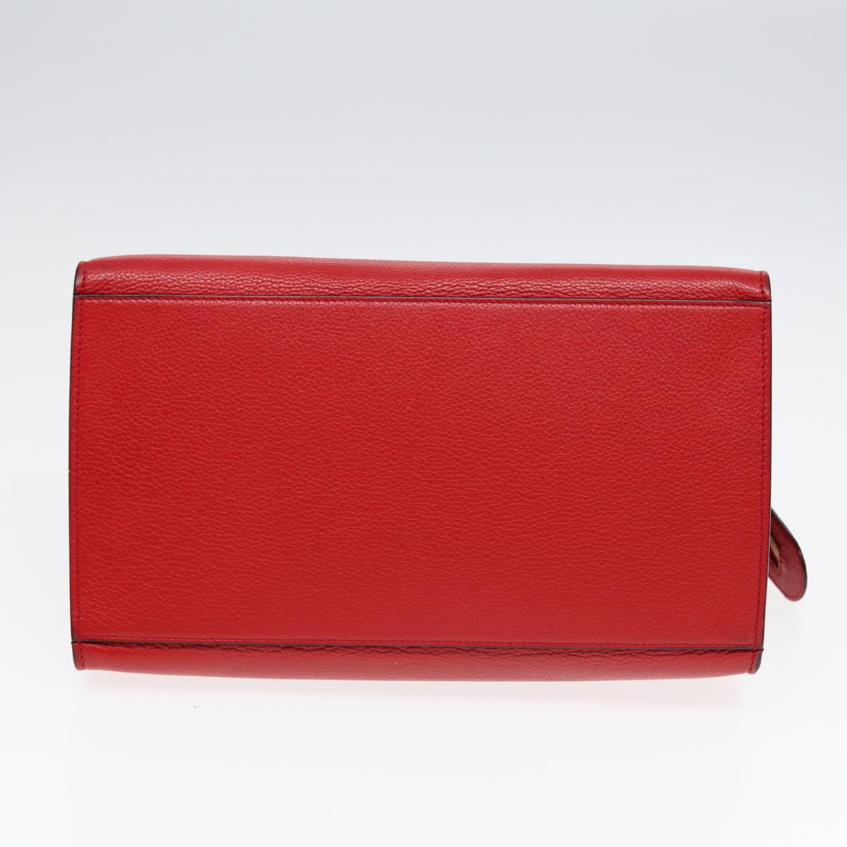 Céline Trapèze, Red, Leather, handbag