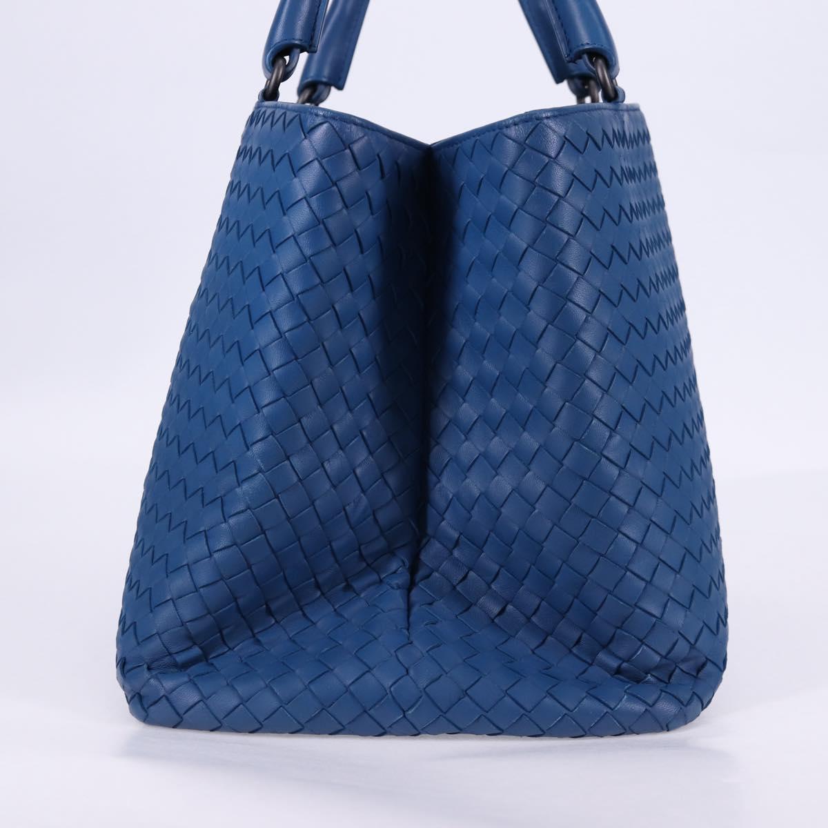 Bottega Veneta Intrecciato, Blue, Leather, handbag