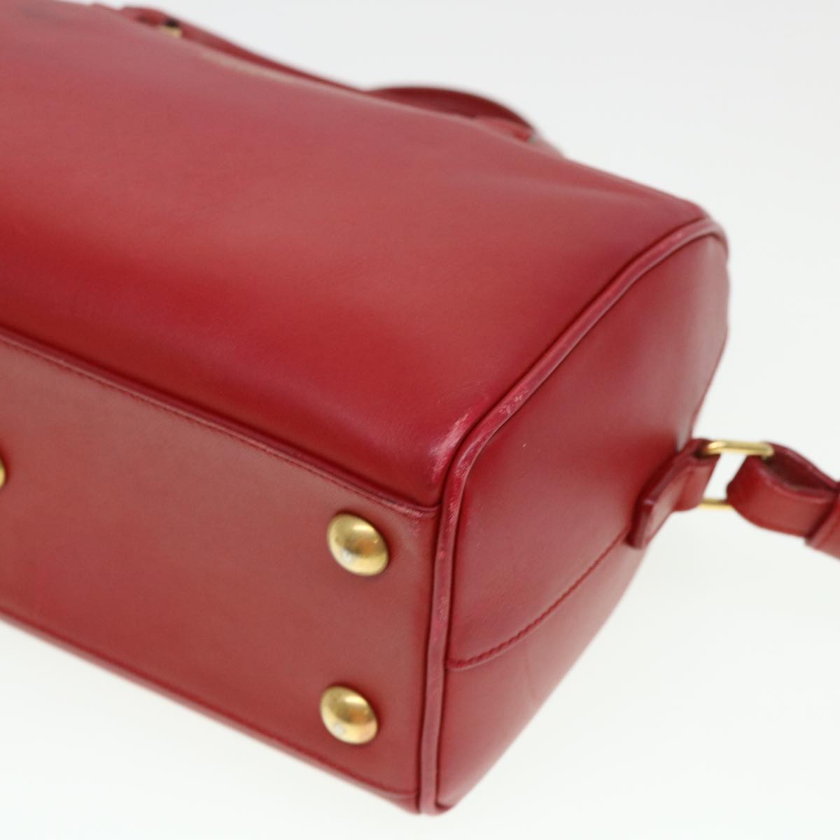 Yves Saint Laurent Duffle, Red, Leather, handbag