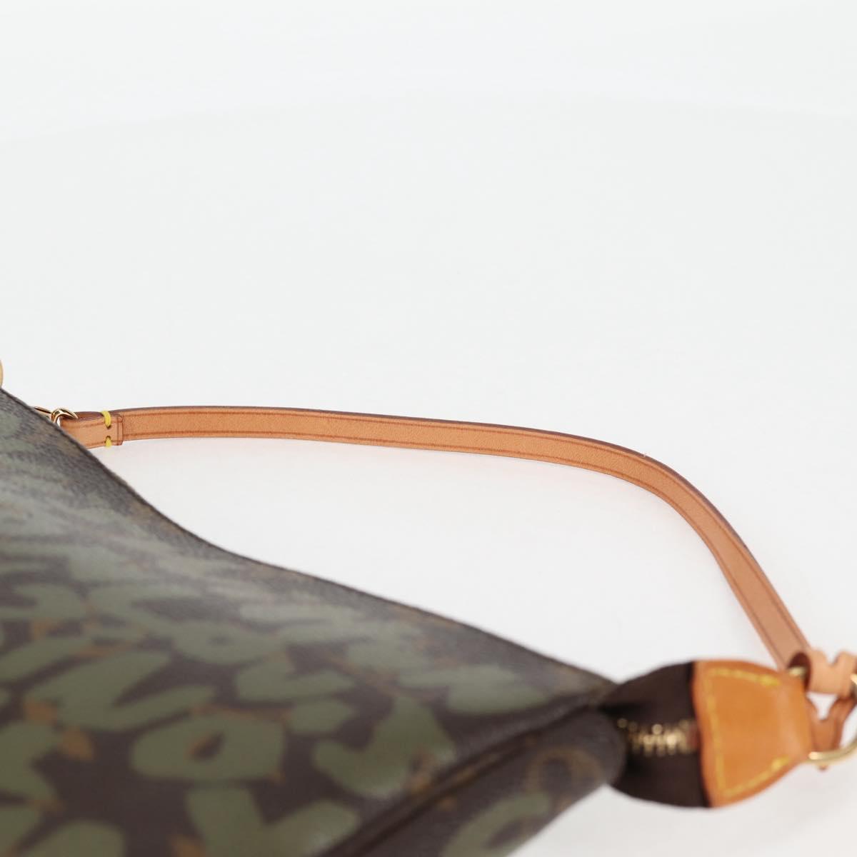 Louis Vuitton Pochette Accessoire, Brown, Canvas, clutch