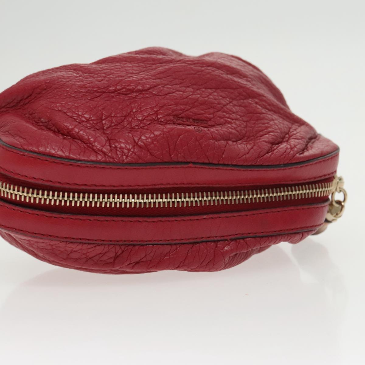 Gucci Bamboo, Red, Leather, clutch