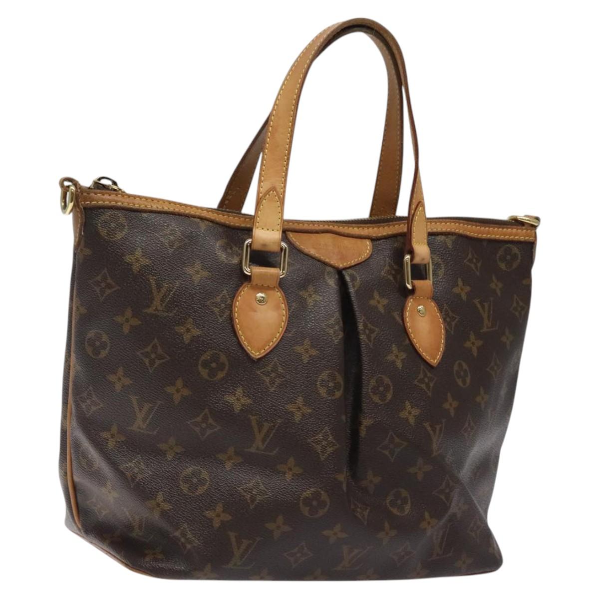 Louis Vuitton Palermo, Brown, Canvas, tote