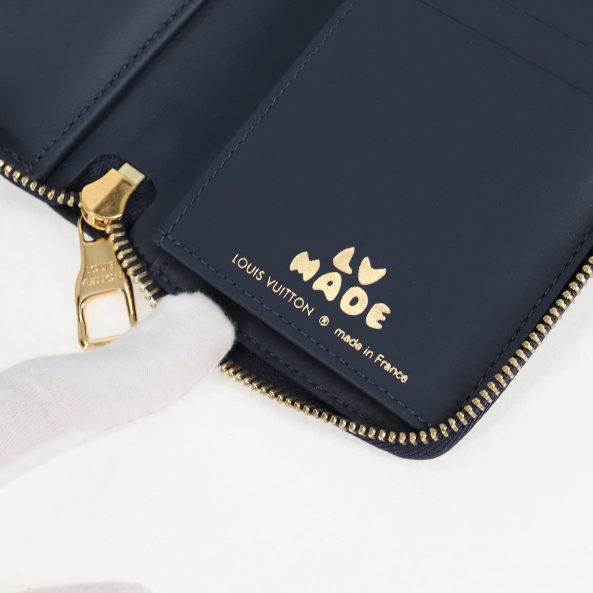 Louis Vuitton Nigo, Navy, Leather, wallet