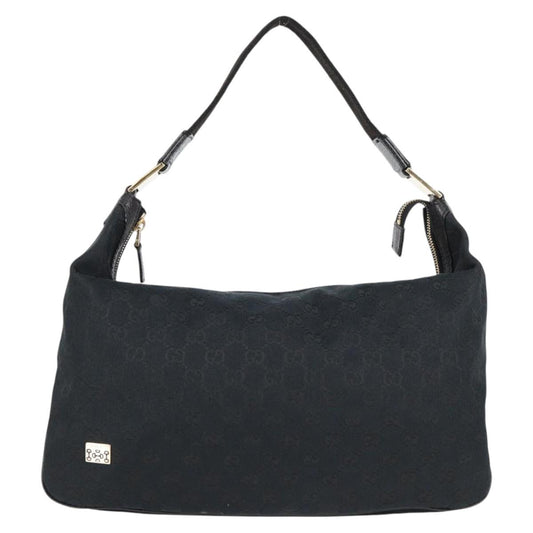 Gucci GG canvas, Black, Canvas, shoulder
