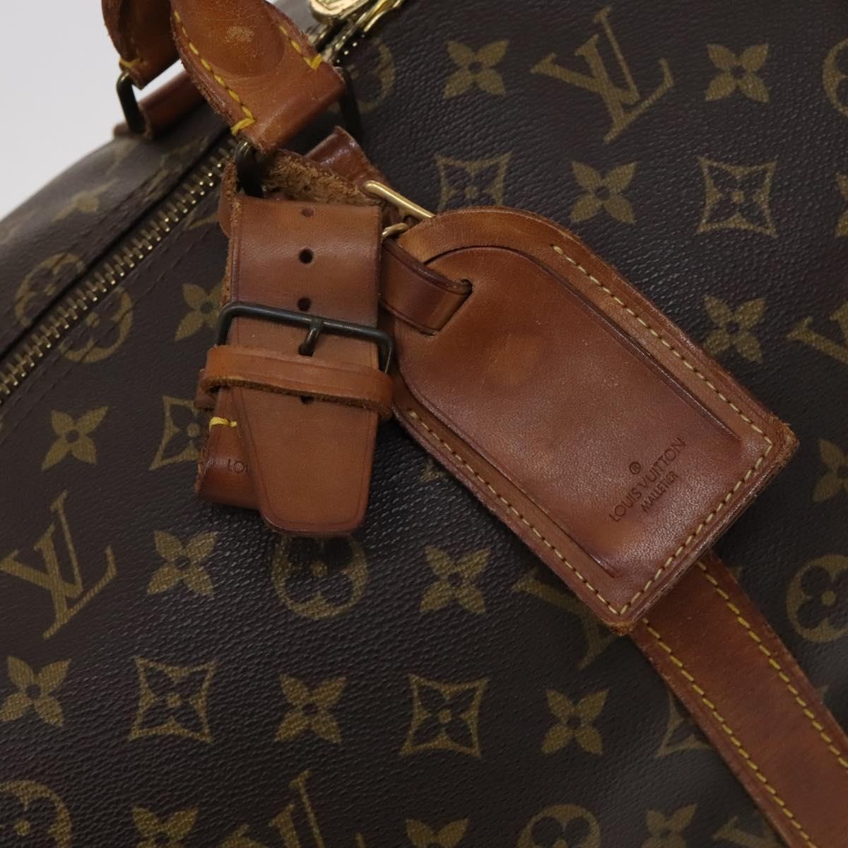 Louis Vuitton Keepall 55, Brown, Canvas, travel