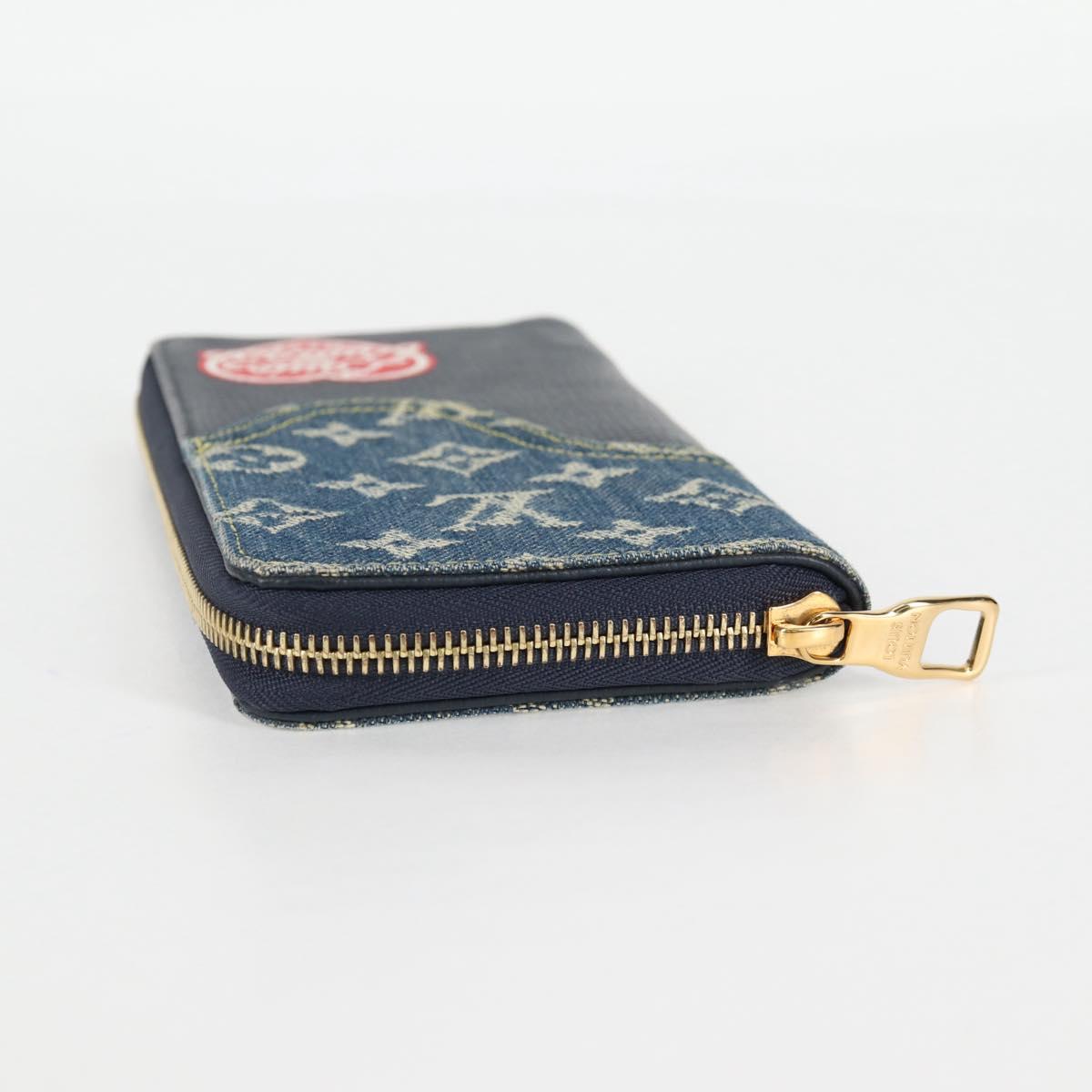 Louis Vuitton Nigo, Navy, Leather, wallet