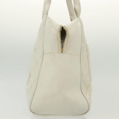 Chanel Coco Mark, White, Leather, handbag