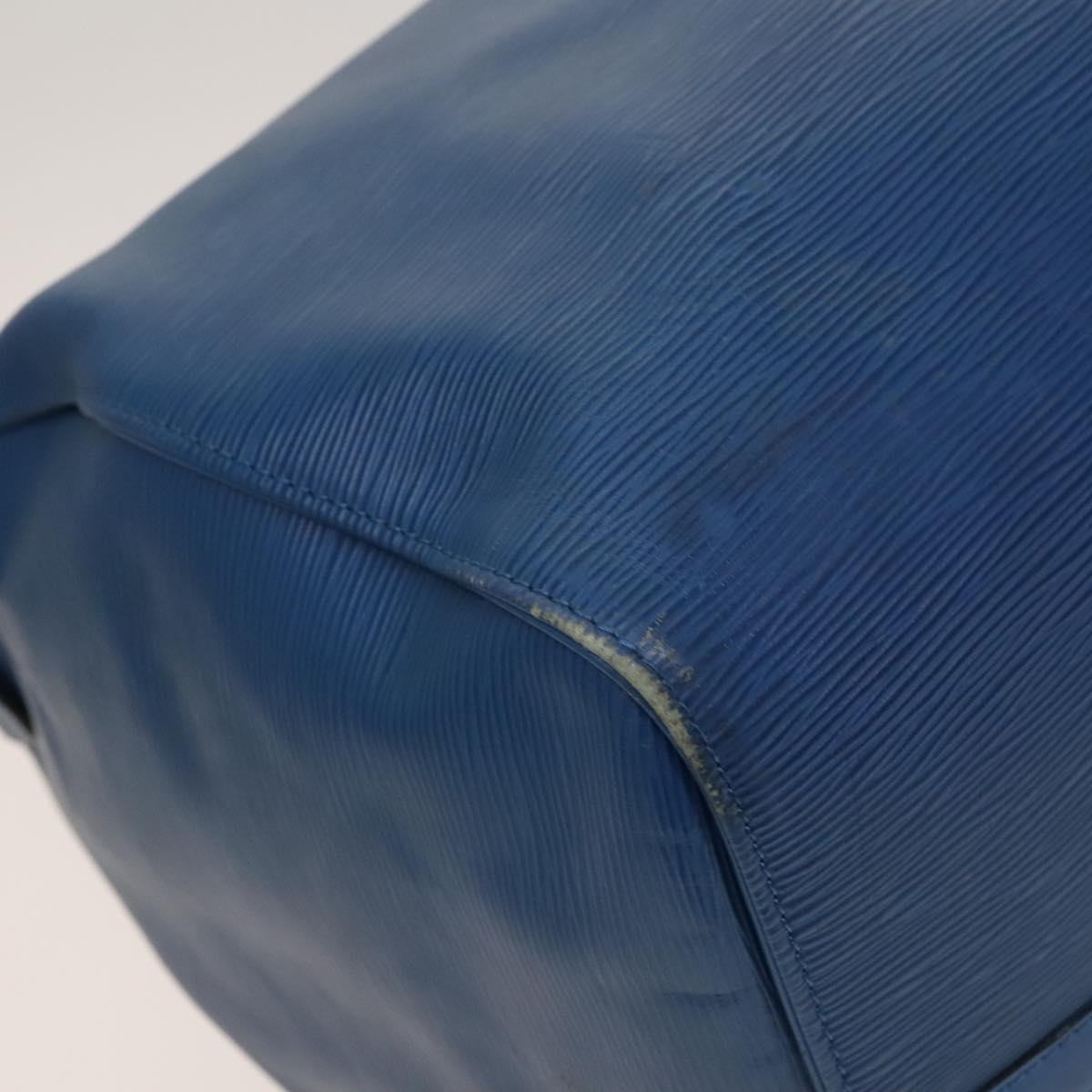 Louis Vuitton Keepall 55, Blue, Leather, travel