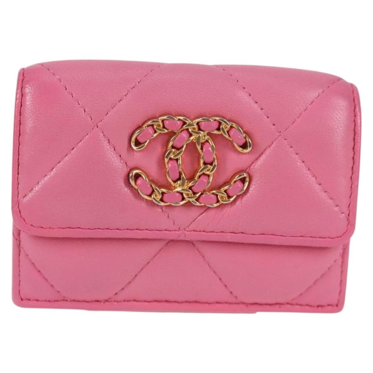 Chanel Chanel 19, Pink, Leather, wallet